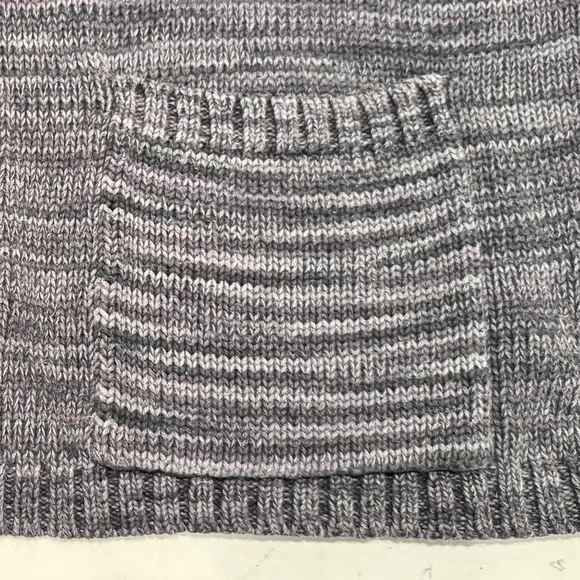 Talbots Woven Grey Striped Button-Up Cardigan with Pockets Women’s Size L - Picture 5 of 11